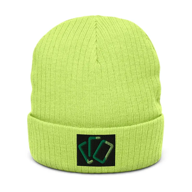 JAZAMBY LOGO KNIT HAT W/ BACKGROUND